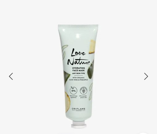 Love Nature Hydrating Face Mask with Organic Aloe Vera & Pineapple 75ml