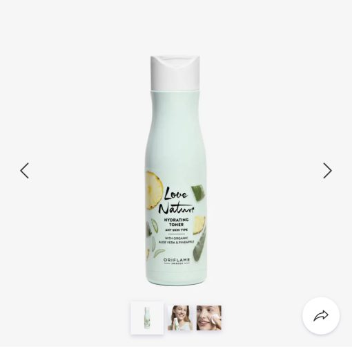 Love Nature Hydrating Toner with Organic Aloe Vera & Pineapple 150ml